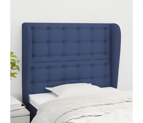 Galvgalis Ar Malām, 103X23X118/128 Cm, Zils Audums Vidaxl