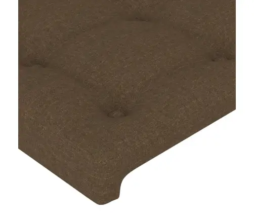 Galvgalis Ar Malām, 147X23X118/128 Cm, Tumši Brūns Audums Vidaxl