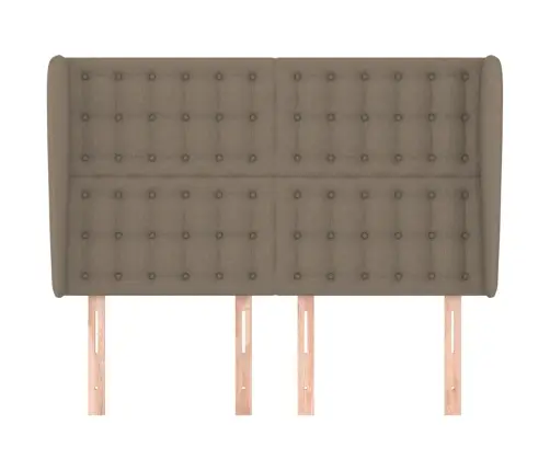 Galvgalis Ar Malām, 147X23X118/128 Cm, Pelēkbrūns Audums Vidaxl