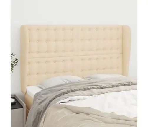 Voodipeats Servadega, Kreemjas, 147X23X118/128 cm Kangas