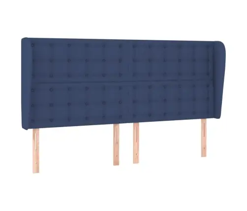 Galvgalis Ar Malām, 163X23X118/128 Cm, Zils Audums Vidaxl