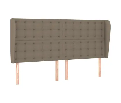 Galvgalis Ar Malām, 183X23X118/128 Cm, Pelēkbrūns Audums Vidaxl