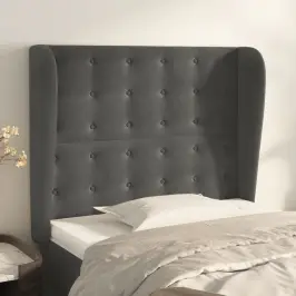 Galvgalis Ar Malām, 83X23X118/128 Cm, Tumši Pelēks Samts Vidaxl