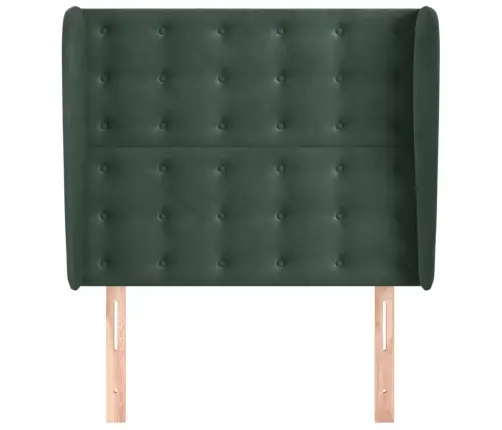 Galvgalis Ar Malām, Tumši Zaļš Samts, 93X23X118/128 Cm Vidaxl