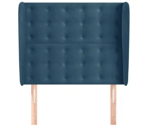 Voodipeats Servadega, Tumesinine, 93X23X118/128 cm Samet