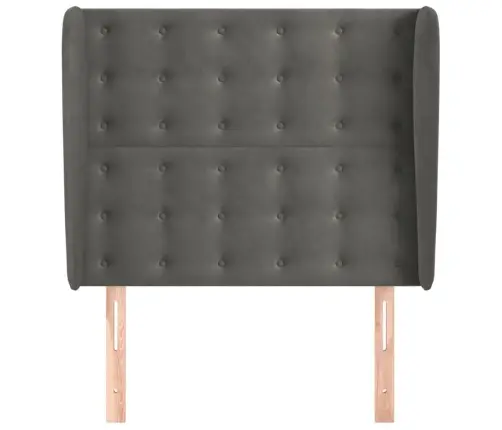 Voodipeats Servadega, Tumehall, 103X23X118/128 cm Samet