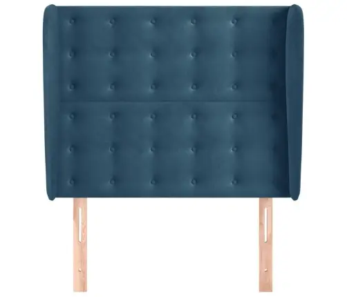 Galvgalis Ar Malām, 103X23X118/128 Cm, Tumši Zils Samts Vidaxl