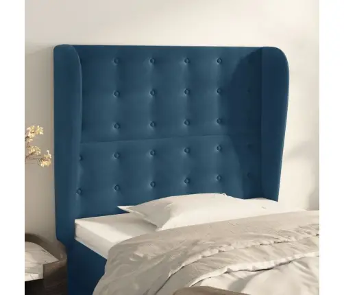 Galvgalis Ar Malām, 103X23X118/128 Cm, Tumši Zils Samts Vidaxl