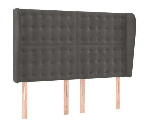 Voodipeats Servadega, Tumehall, 147X23X118/128 cm Samet