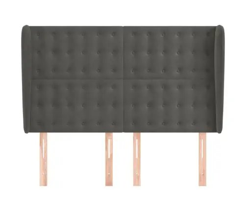 Voodipeats Servadega, Tumehall, 147X23X118/128 cm Samet