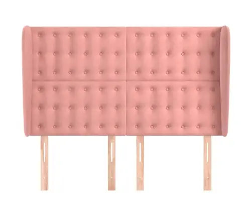 Galvgalis Ar Malām, 147X23X118/128 Cm, Rozā Samts Vidaxl Galvgalis Ar Malām, 147X23X118/128 Cm, Rozā Samts Vidaxl