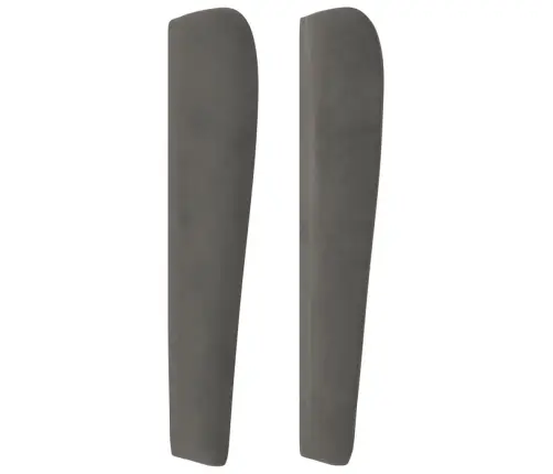 Galvūgalis Su Auselėmis, Pilkas, 183X23X118/128cm Aksomas