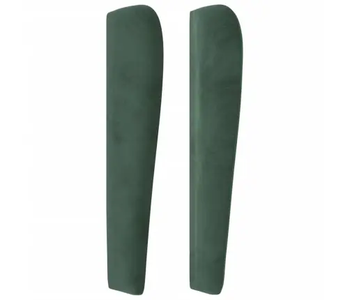 Galvgalis Ar Malām, 183X23X118/128 Cm, Tumši Zaļš Samts Vidaxl
