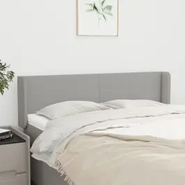 Galvūgalis Su Auselėmis,Šviesiai Pilkos,147X16X78/88cm Audinys