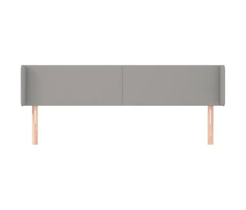 Galvgalis Ar Malām, 203X16X78/88 Cm, Gaiši Pelēks Audums Vidaxl