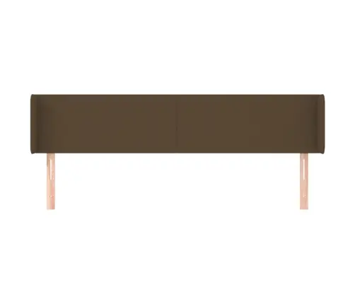 Galvgalis Ar Malām, 203X16X78/88 Cm, Tumši Brūns Audums Vidaxl