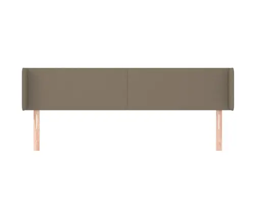 Galvgalis Ar Malām, 203X16X78/88 Cm, Pelēkbrūns Audums Vidaxl