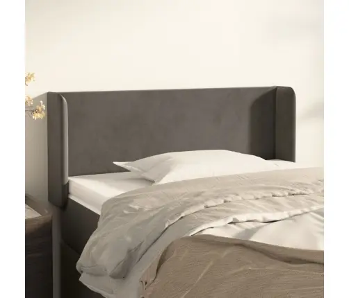 Galvgalis Ar Malām, Tumši Pelēks Samts, 83X16X78/88 Cm Vidaxl