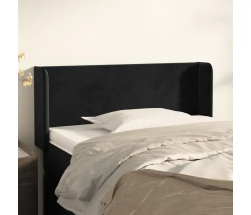 Galvgalis Ar Malām, Melns Samts, 83X16X78/88 Cm Vidaxl