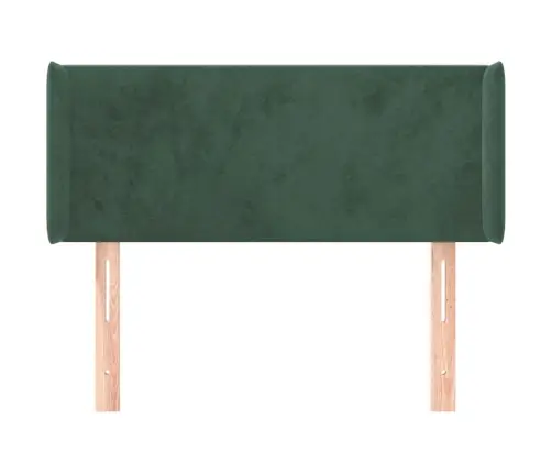 Galvūgalis Su Auselėmis, Tamsiai Žalios,83X16X78/88cm Aksomas