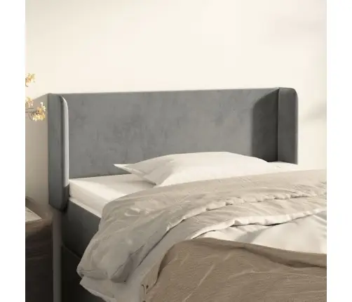 Voodipeats Servadega, Helehall, 93X16X78/88 cm Samet