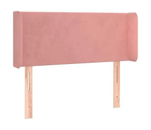 Galvūgalis Su Auselėmis,Rožinės Spalvos,93X16X78/88cm Aksomas