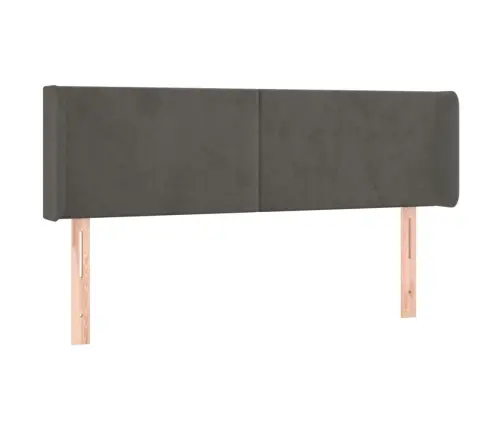 Galvgalis Ar Malām, Tumši Pelēks Samts, 147X16X78/88 Cm Vidaxl