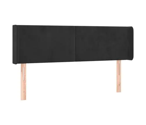 Galvgalis Ar Malām, Melns Samts, 147X16X78/88 Cm Vidaxl