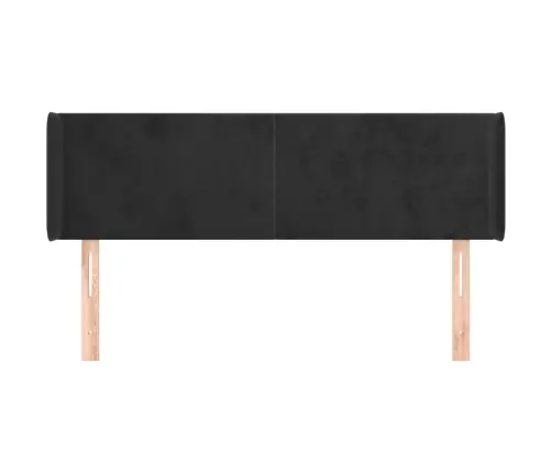 Galvgalis Ar Malām, Melns Samts, 147X16X78/88 Cm Vidaxl
