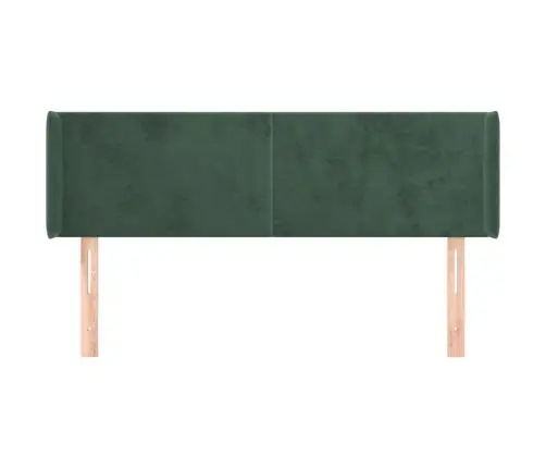 Galvgalis Ar Malām, Tumši Zaļš Samts, 147X16X78/88 Cm Vidaxl