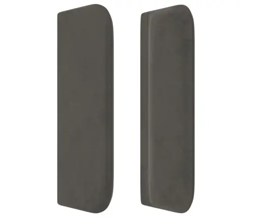 Galvūgalis Su Auselėmis, Tamsiai Pilkos,163X16X78/88cm Aksomas