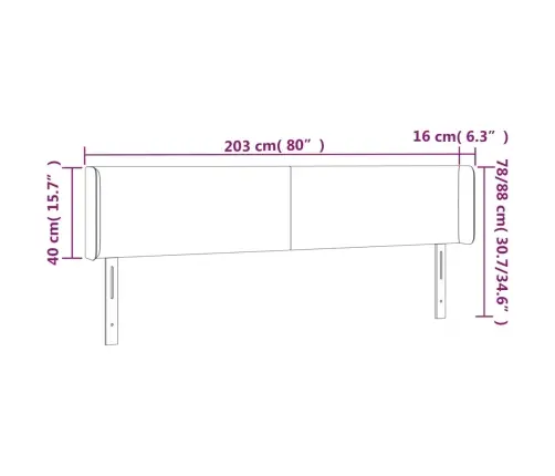 Galvūgalis Su Auselėmis,Rožinės Spalvos,203X16X78/88cm Aksomas Galvūgalis Su Auselėmis,Rožinės Spalvos,203X16X78/88cm Aksomas