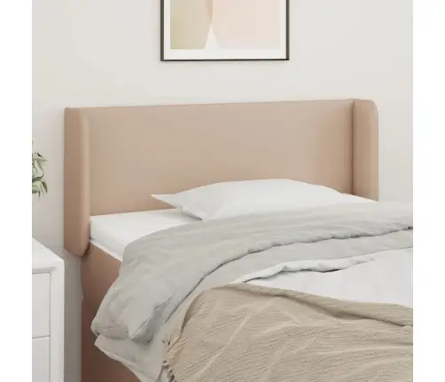 Galvūgalis Su Auselėmis, Kapučino ,83X16X78/88cm Dirbtinė Oda