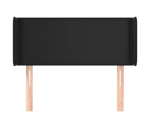 Galvūgalis Su Auselėmis, Juodos, 103X16X78/88cm Dirbtinė Oda