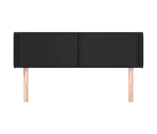 Galvgalis Ar Malām, 147X16X78/88 Cm, Melna Mākslīgā Āda Vidaxl