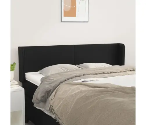 Galvgalis Ar Malām, 147X16X78/88 Cm, Melna Mākslīgā Āda Vidaxl