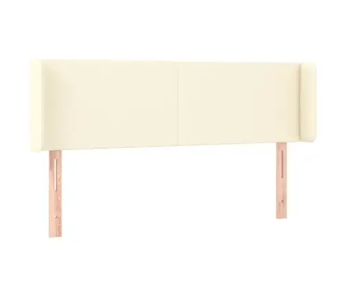 Galvgalis Ar Malām, 147X16X78/88 Cm, Krēmkrāsas Mākslīgā Āda Vidaxl Galvgalis Ar Malām, 147X16X78/88 Cm, Krēmkrāsas Mākslīgā Āda Vidaxl