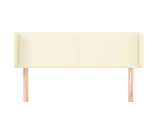 Galvgalis Ar Malām, 147X16X78/88 Cm, Krēmkrāsas Mākslīgā Āda Vidaxl Galvgalis Ar Malām, 147X16X78/88 Cm, Krēmkrāsas Mākslīgā Āda Vidaxl