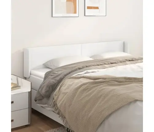 Galvgalis Ar Malām, 183X16X78/88 Cm, Balta Mākslīgā Āda Vidaxl