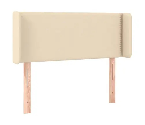 Galvgalis Ar Malām, 103X16X78/88 Cm, Krēmkrāsas Audums Vidaxl