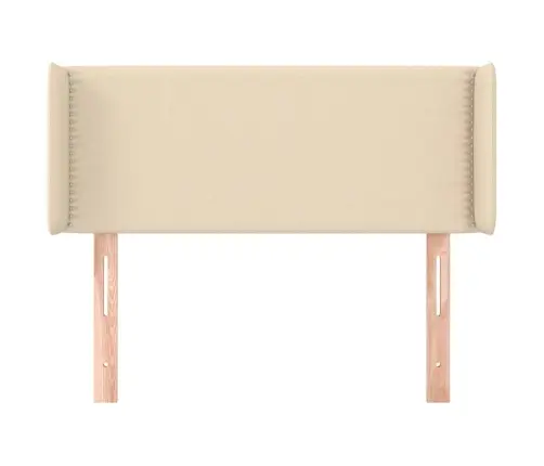 Galvgalis Ar Malām, 103X16X78/88 Cm, Krēmkrāsas Audums Vidaxl