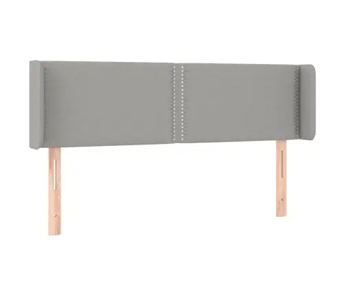 Galvgalis Ar Malām, 147X16X78/88 Cm, Gaiši Pelēks Audums Vidaxl