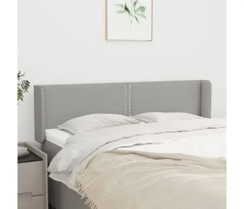 Galvgalis Ar Malām, 147X16X78/88 Cm, Gaiši Pelēks Audums Vidaxl