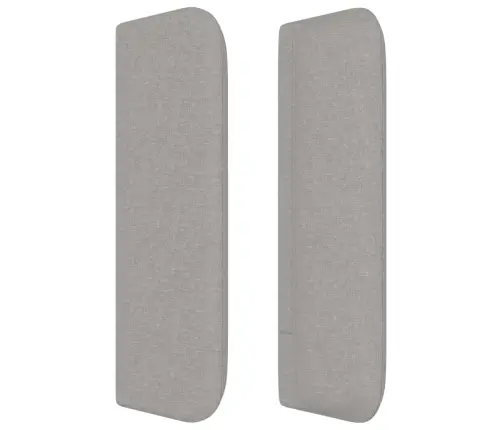 Galvgalis Ar Malām, 183X16X78/88 Cm, Gaiši Pelēks Audums Vidaxl