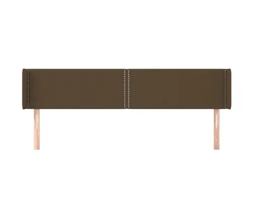 Galvūgalis Su Auselėmis, Tamsiai Rudos,183X16X78/88cm Audinys