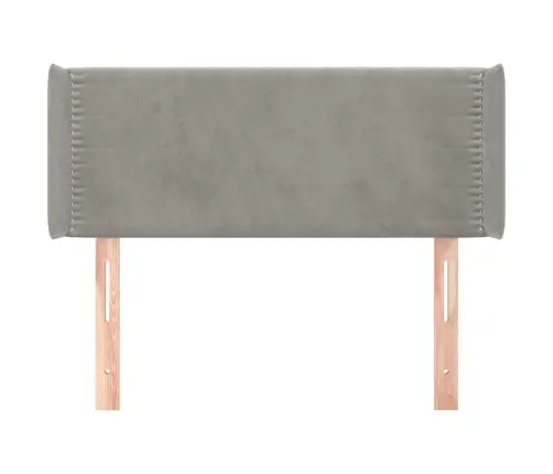 Galvgalis Ar Malām, Gaiši Pelēks Samts, 93X16X78/88 Cm Vidaxl