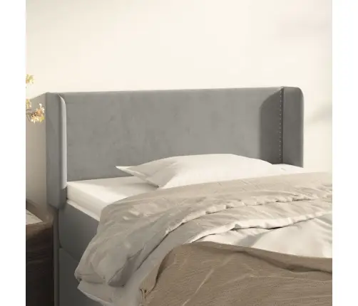 Galvgalis Ar Malām, Gaiši Pelēks Samts, 93X16X78/88 Cm Vidaxl