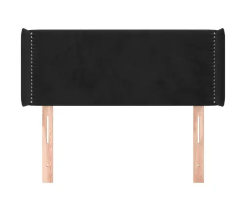 Voodipeats Servadega, Must, 93X16X78/88 cm Samet