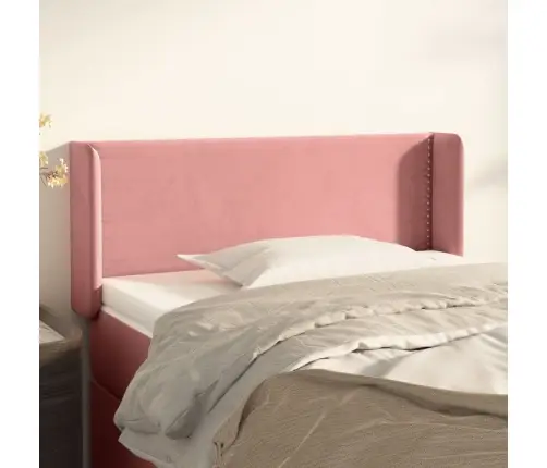 Galvgalis Ar Malām, Rozā Samts, 103X16X78/88 Cm Vidaxl