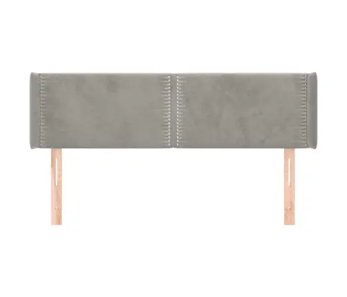 Galvgalis Ar Malām, Gaiši Pelēks Samts, 147X16X78/88 Cm Vidaxl